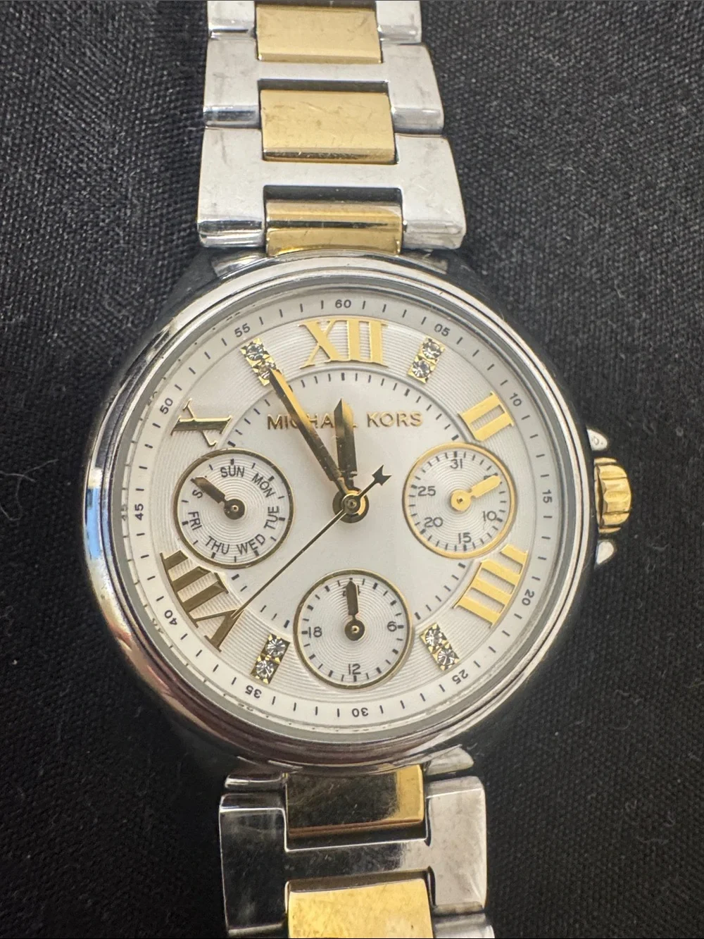 Michael Kors Two-Tone Gold and Silver Women’s Chronograph Watch